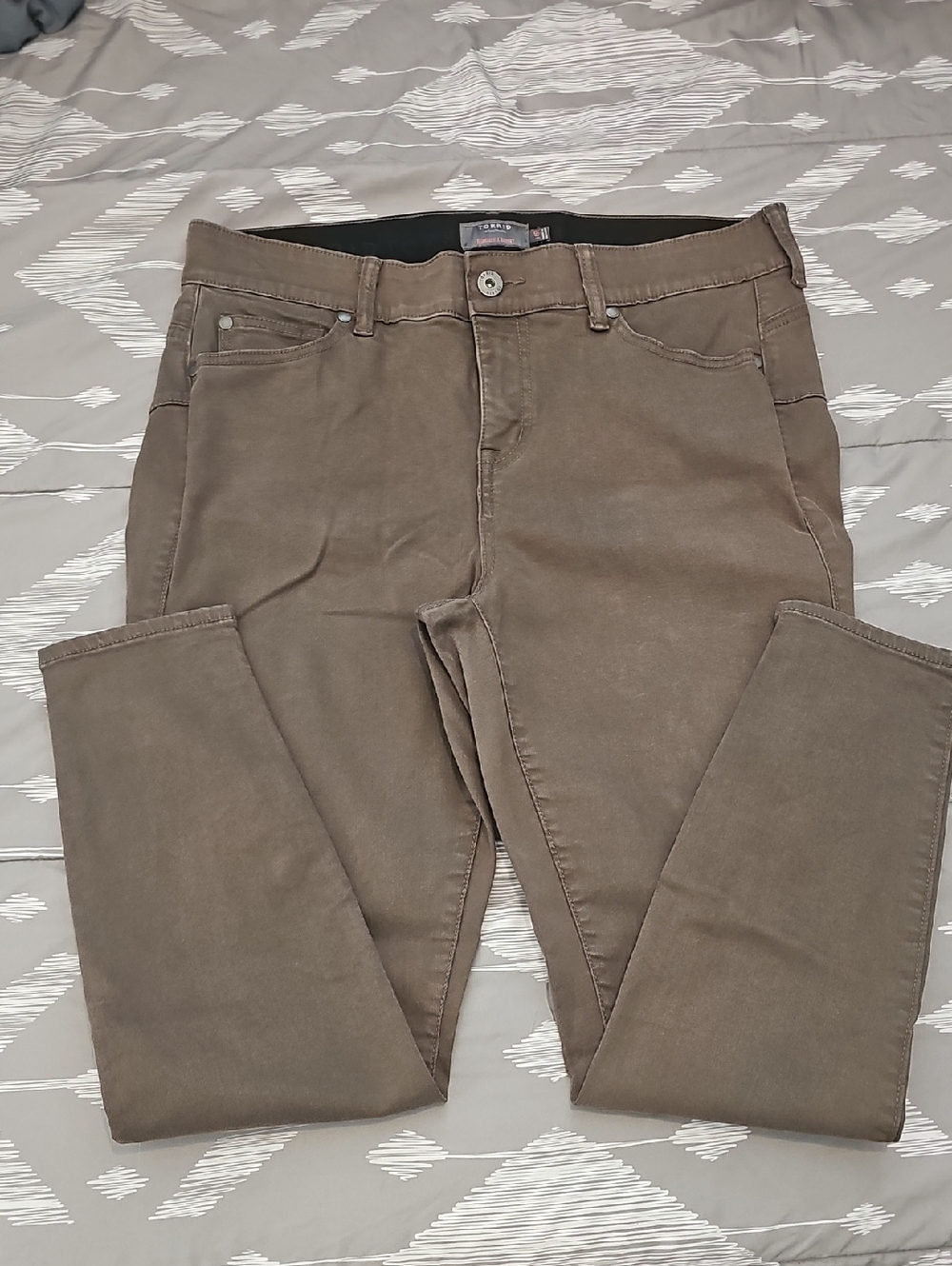 Torrid Bombshell Women's Skinny Jeans - Olive Green/brown Khaki